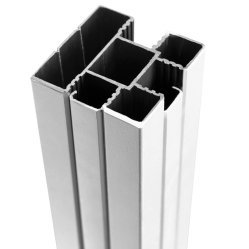 ECOSTECK Aluminium-Pfosten silber 180 cm